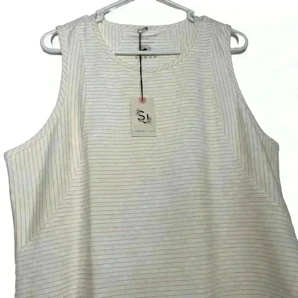Sincerely Jules Golf, pickleball,Tennis,Pink with White Stripes Tank SizeXL - Picture 3 of 6